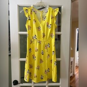 Loft XS Yellow Dress